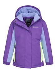 Mountain Warehouse Purple Kids Honey Fleece Lined Snow Ski Jacket - Image 3 of 5