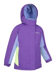 Mountain Warehouse Purple Kids Honey Fleece Lined Snow Ski Jacket - Image 4 of 5