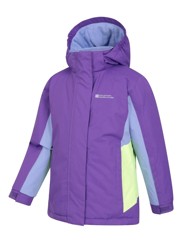 Mountain Warehouse Purple Kids Honey Fleece Lined Snow Ski Jacket - Image 5 of 5