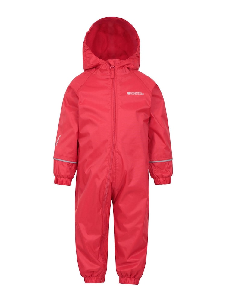 Mountain Warehouse Red Junior Spright Waterproof Puddlesuit - Image 1 of 5