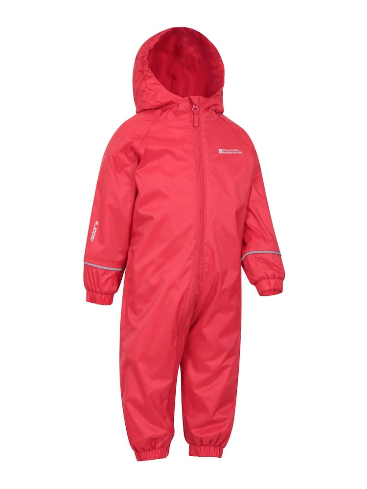 Mountain Warehouse Red Junior Spright Waterproof Puddlesuit - Image 2 of 5