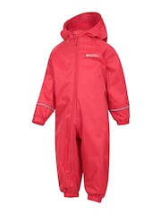 Mountain Warehouse Red Junior Spright Waterproof Puddlesuit - Image 4 of 5