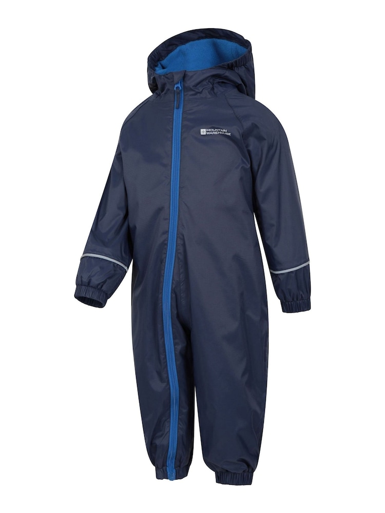Mountain Warehouse Blue Junior Spright Waterproof Puddlesuit - Image 4 of 5