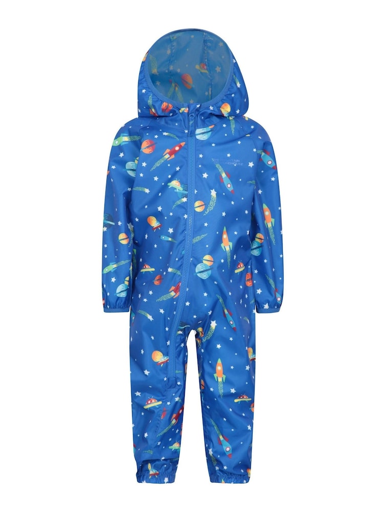 Mountain Warehouse Blue Toddler Waterproof Printed Rainsuit - Image 1 of 5