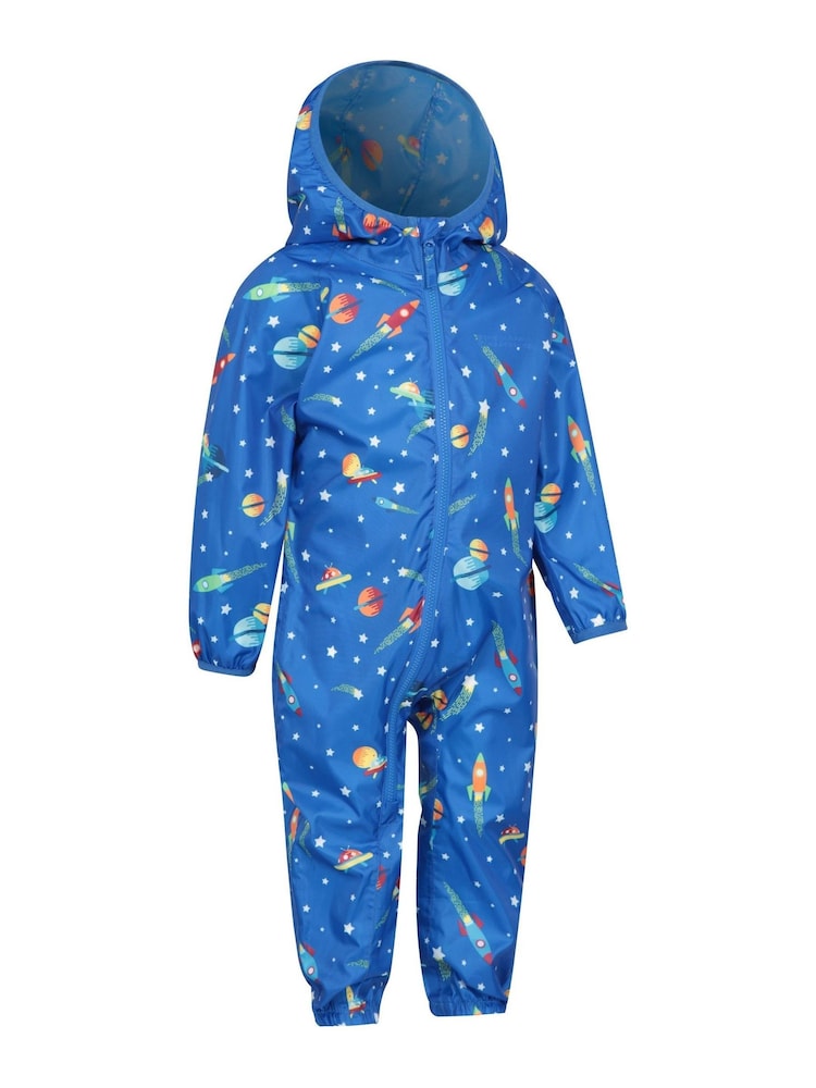 Mountain Warehouse Blue Toddler Waterproof Printed Rainsuit - Image 2 of 5