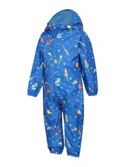 Mountain Warehouse Blue Toddler Waterproof Printed Rainsuit - Image 4 of 5