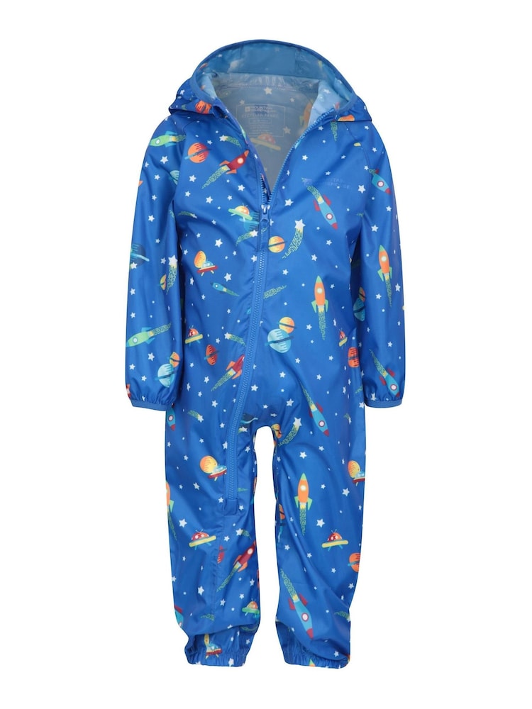 Mountain Warehouse Blue Toddler Waterproof Printed Rainsuit - Image 5 of 5