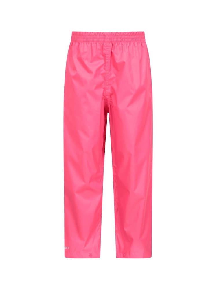 Mountain Warehouse Pink Kids Pakka II Waterproof Overtrousers - Image 1 of 5