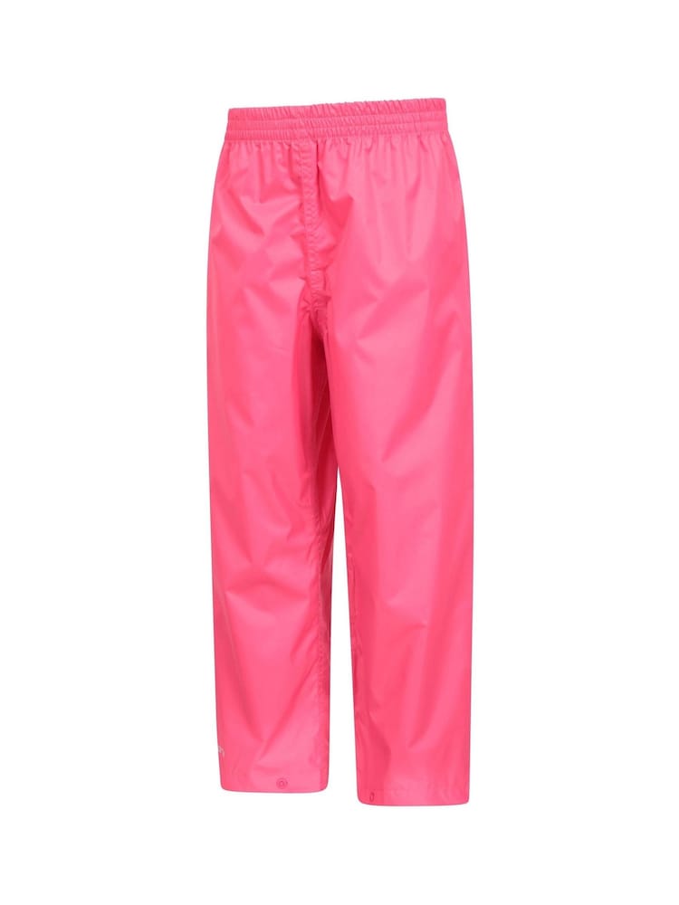 Mountain Warehouse Pink Kids Pakka II Waterproof Overtrousers - Image 3 of 5