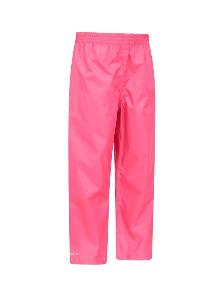Mountain Warehouse Pink Kids Pakka II Waterproof Overtrousers - Image 4 of 5