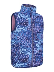 Mountain Warehouse Purple Dark Rocko Kids Printed Water Resistant Padded Gilet - Image 2 of 5