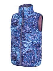 Mountain Warehouse Purple Dark Rocko Kids Printed Water Resistant Padded Gilet - Image 4 of 5