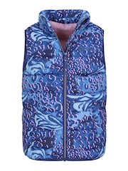 Mountain Warehouse Purple Dark Rocko Kids Printed Water Resistant Padded Gilet - Image 5 of 5