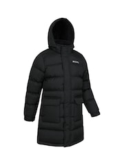 Mountain Warehouse Black Kids Snow Water Resistant Fleece Lined Padded Jacket - Image 3 of 5