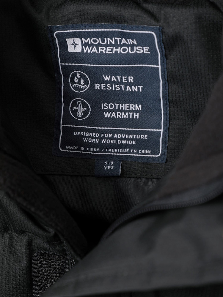 Mountain Warehouse Black Kids Snow Water Resistant Fleece Lined Padded Jacket - Image 5 of 5
