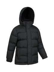 Mountain Warehouse Black Kids Snow II Water Resistant Padded Jacket - Image 3 of 5