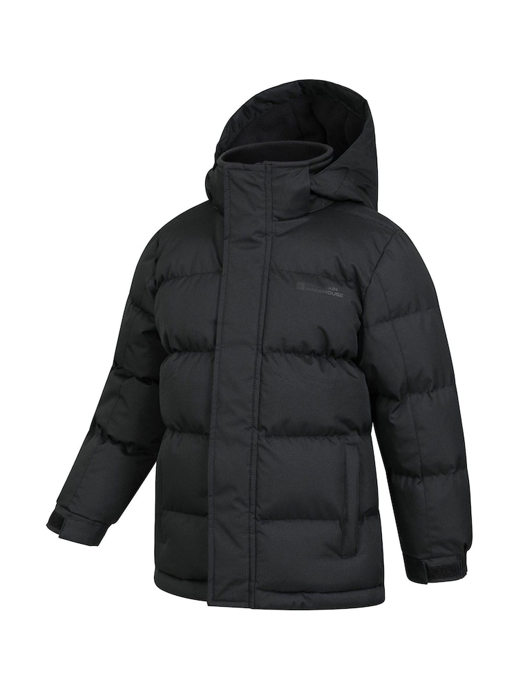 Mountain Warehouse Black Kids Snow II Water Resistant Padded Jacket - Image 4 of 5