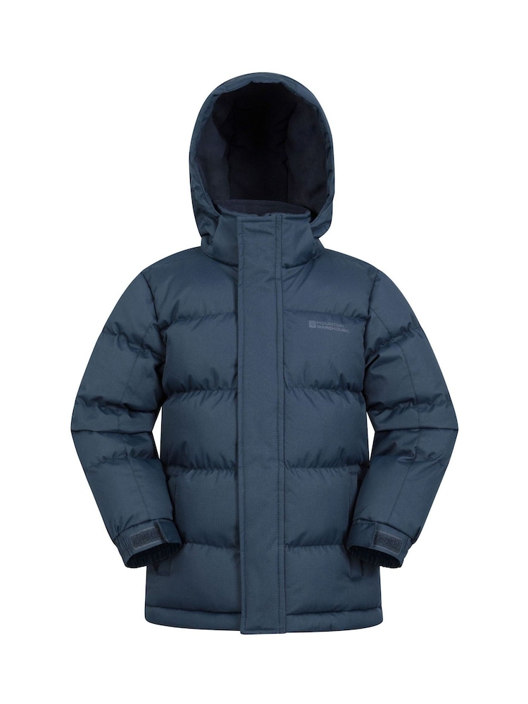 Mountain Warehouse Blue Kids Snow II Water Resistant Padded Jacket - Image 1 of 5
