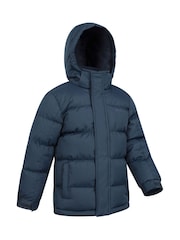 Mountain Warehouse Blue Kids Snow II Water Resistant Padded Jacket - Image 3 of 5