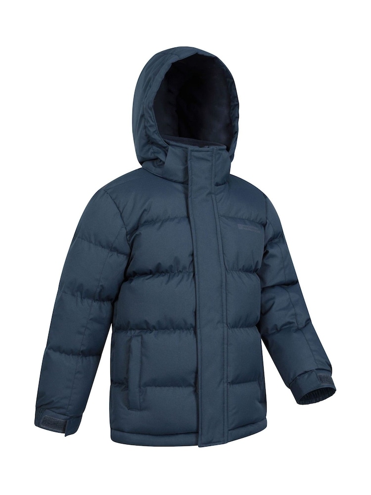 Mountain Warehouse Blue Kids Snow II Water Resistant Padded Jacket - Image 3 of 5