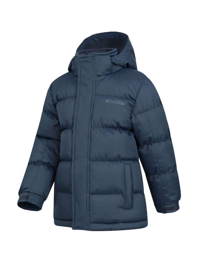 Mountain Warehouse Blue Kids Snow II Water Resistant Padded Jacket - Image 4 of 5
