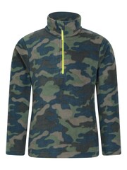Mountain Warehouse Green Pursuit Printed Half-Zip Kids Fleece - Image 1 of 5