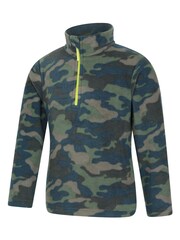 Mountain Warehouse Green Pursuit Printed Half-Zip Kids Fleece - Image 4 of 5