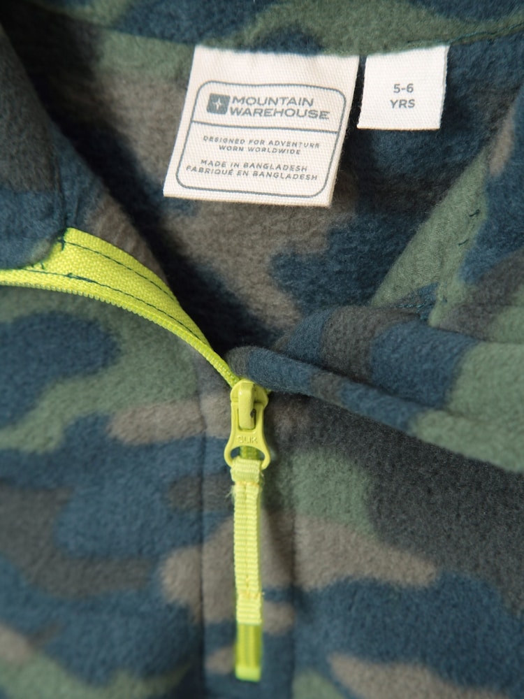 Mountain Warehouse Green Pursuit Printed Half-Zip Kids Fleece - Image 5 of 5