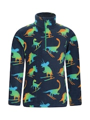 Mountain Warehouse Navy Blue Kids Pursuit Printed Half Zip Fleece - Image 1 of 5
