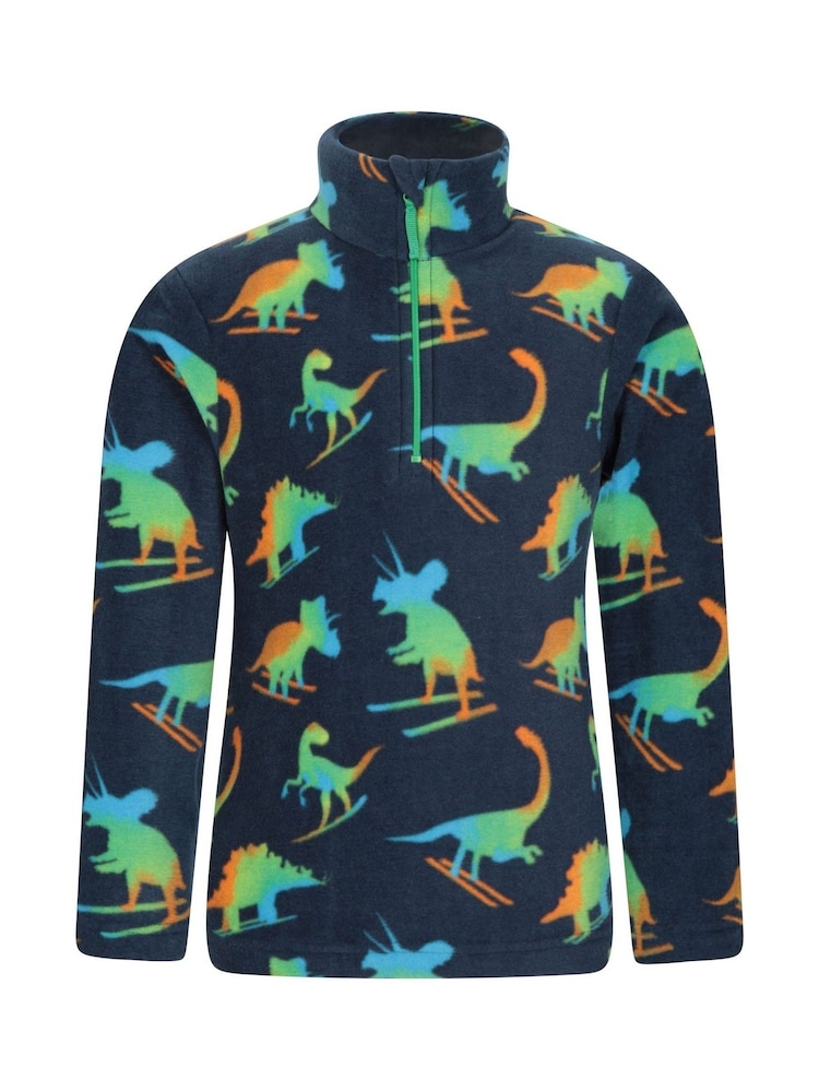 Mountain Warehouse Navy Blue Kids Pursuit Printed Half Zip Fleece - Image 1 of 5