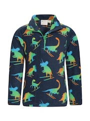 Mountain Warehouse Navy Blue Kids Pursuit Printed Half Zip Fleece - Image 2 of 5