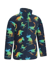 Mountain Warehouse Navy Blue Kids Pursuit Printed Half Zip Fleece - Image 3 of 5