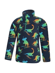 Mountain Warehouse Navy Blue Kids Pursuit Printed Half Zip Fleece - Image 4 of 5