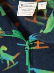 Mountain Warehouse Navy Blue Kids Pursuit Printed Half Zip Fleece - Image 5 of 5