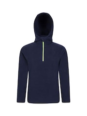 Azul oscuro - Mountain Warehouse Kids Camber II Fleece Hoodie - Imagen 1 de 6