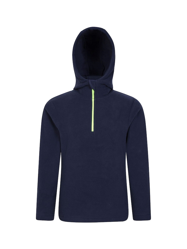 Azul oscuro - Mountain Warehouse Kids Camber II Fleece Hoodie - Imagen 1 de 6
