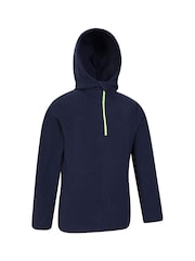 Azul oscuro - Mountain Warehouse Kids Camber II Fleece Hoodie - Imagen 2 de 6