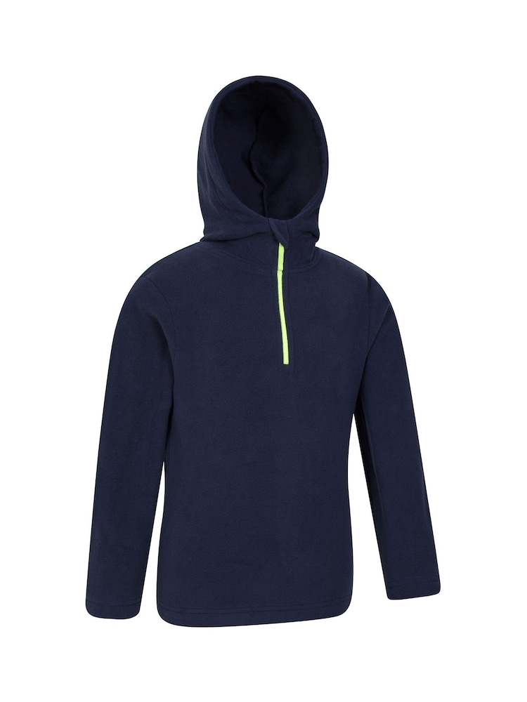 Azul oscuro - Mountain Warehouse Kids Camber II Fleece Hoodie - Imagen 2 de 6