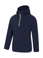Azul oscuro - Mountain Warehouse Kids Camber II Fleece Hoodie - Imagen 4 de 6