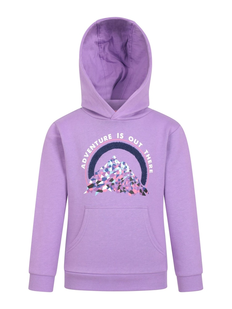 Mountain Warehouse Purple Kids Adventure Is Out There Printed Hoodie - Image 1 of 5
