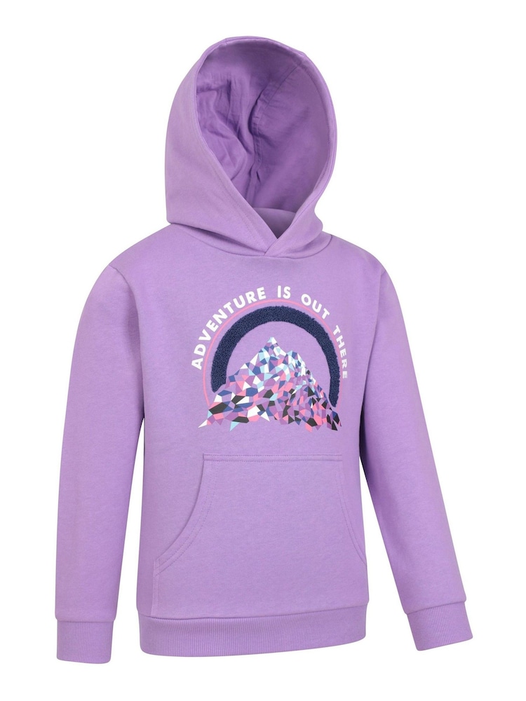 Mountain Warehouse Purple Kids Adventure Is Out There Printed Hoodie - Image 2 of 5