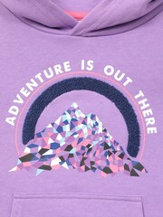 Mountain Warehouse Purple Kids Adventure Is Out There Printed Hoodie - Image 5 of 5