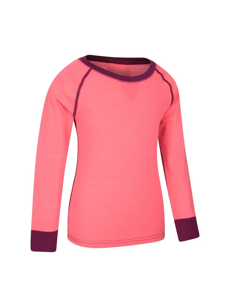 وردي - Mountain Warehouse Merino II Kids Round Neck Thermal Top - صورة 2 من 4