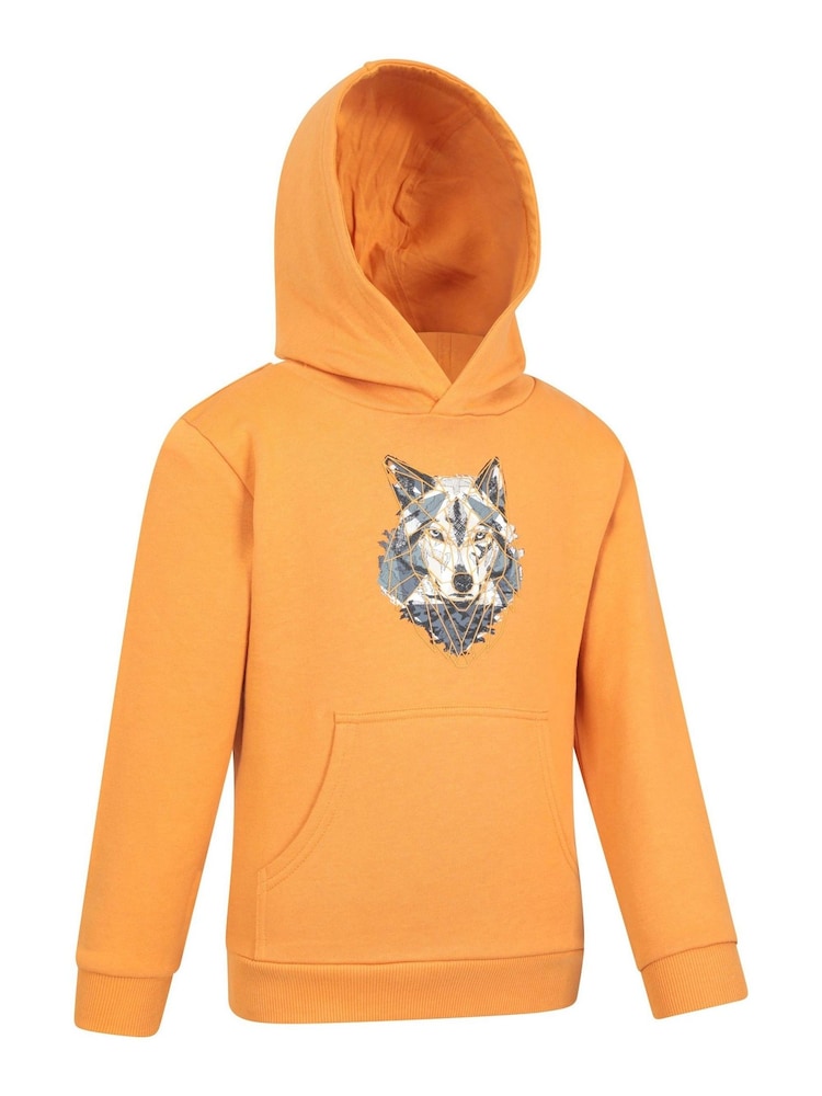 Mountain Warehouse Orange Kids Abstract Wolf Printed Hoodie - Image 2 of 5