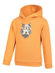 Mountain Warehouse Orange Kids Abstract Wolf Printed Hoodie - Image 4 of 5