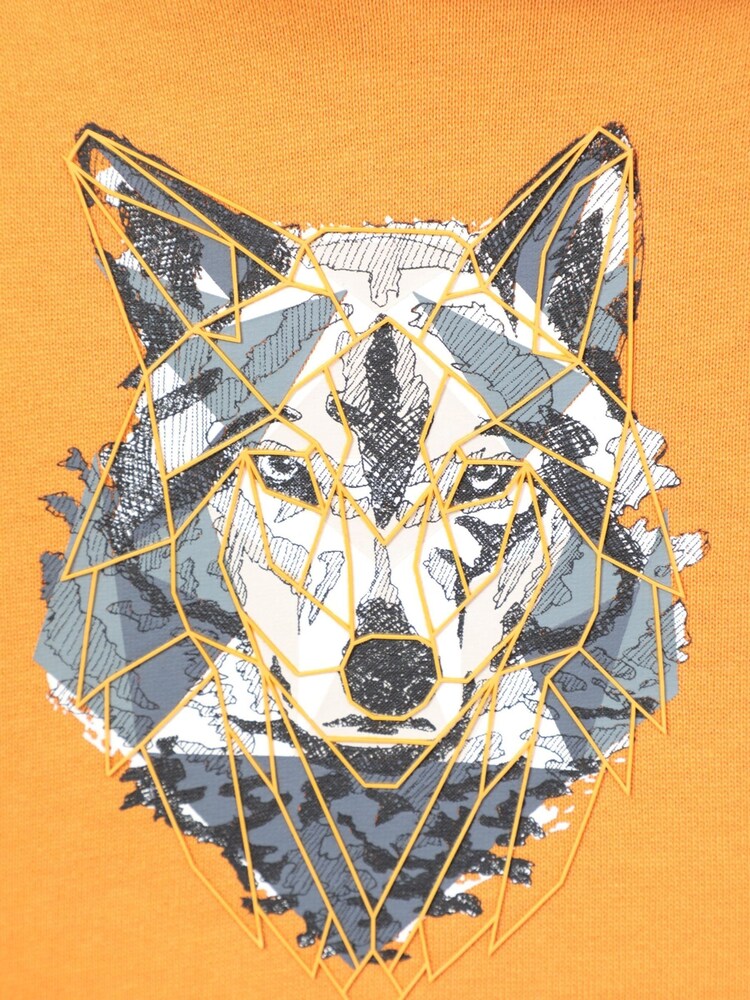 Mountain Warehouse Orange Kids Abstract Wolf Printed Hoodie - Image 5 of 5