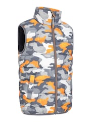 Mountain Warehouse Grey Light Rocko Kids Printed Water Resistant Padded Gilet - Image 2 of 5
