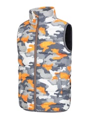 Mountain Warehouse Grey Light Rocko Kids Printed Water Resistant Padded Gilet - Image 4 of 5