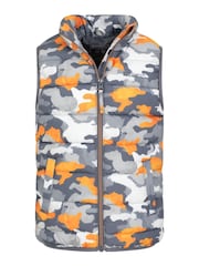 Mountain Warehouse Grey Light Rocko Kids Printed Water Resistant Padded Gilet - Image 5 of 5