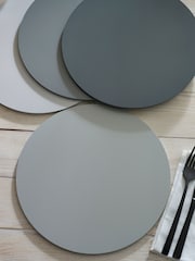 Set of 4 Grey Wooden Tonal Placemats - Image 2 of 3